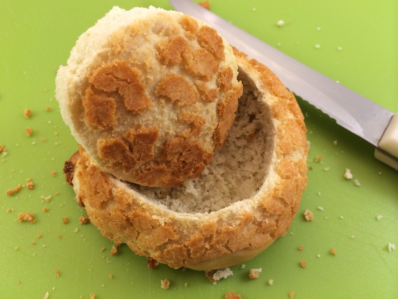 egg bread bowl